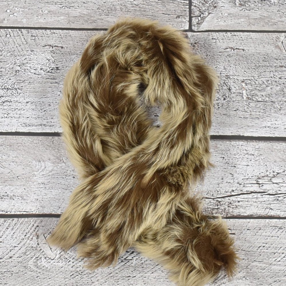 Ralph Lauren Purple Label Shearling Fur Scarf New